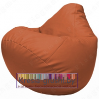 Бескаркасное кресло мешок Груша Г2.3-23 (оранжевый)